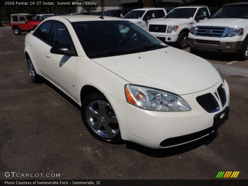 Summit White / Ebony 2009 Pontiac G6 GT Sedan