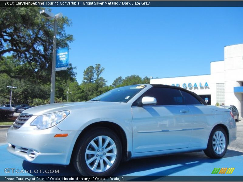 Bright Silver Metallic / Dark Slate Gray 2010 Chrysler Sebring Touring Convertible