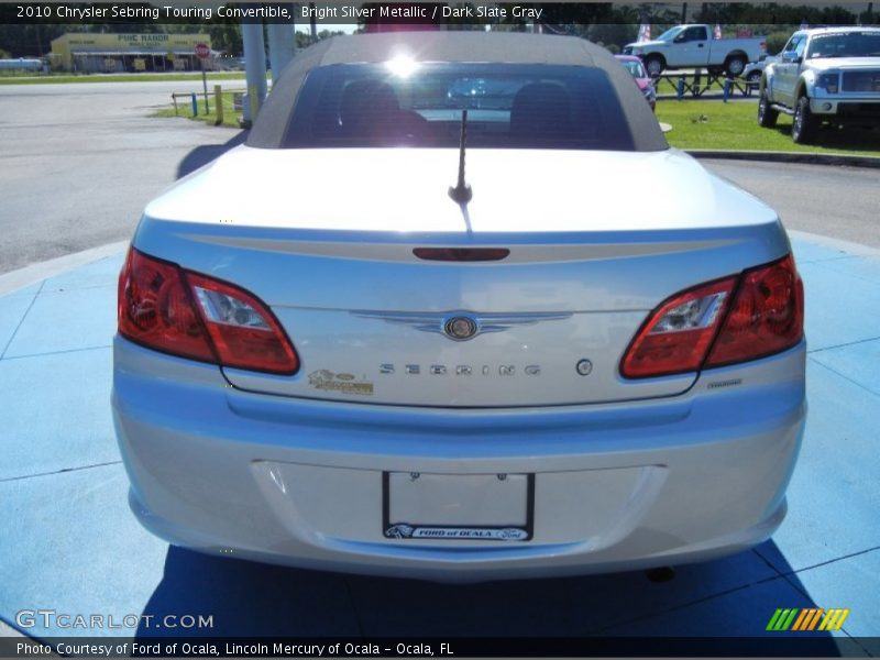 Bright Silver Metallic / Dark Slate Gray 2010 Chrysler Sebring Touring Convertible