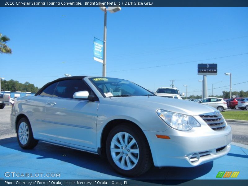 Bright Silver Metallic / Dark Slate Gray 2010 Chrysler Sebring Touring Convertible