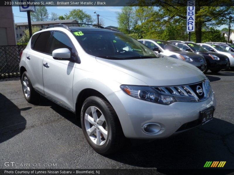 Brilliant Silver Metallic / Black 2010 Nissan Murano SL AWD