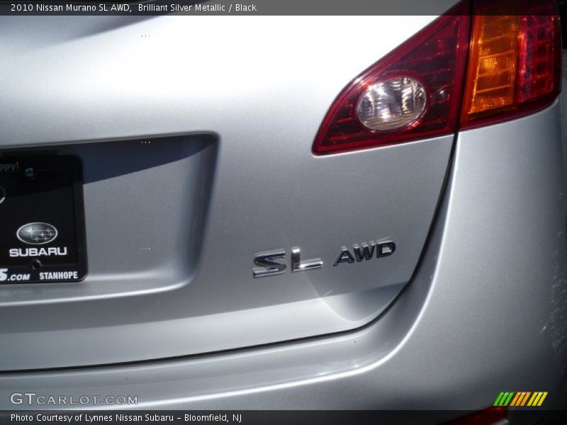 Brilliant Silver Metallic / Black 2010 Nissan Murano SL AWD