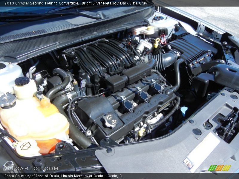 Bright Silver Metallic / Dark Slate Gray 2010 Chrysler Sebring Touring Convertible