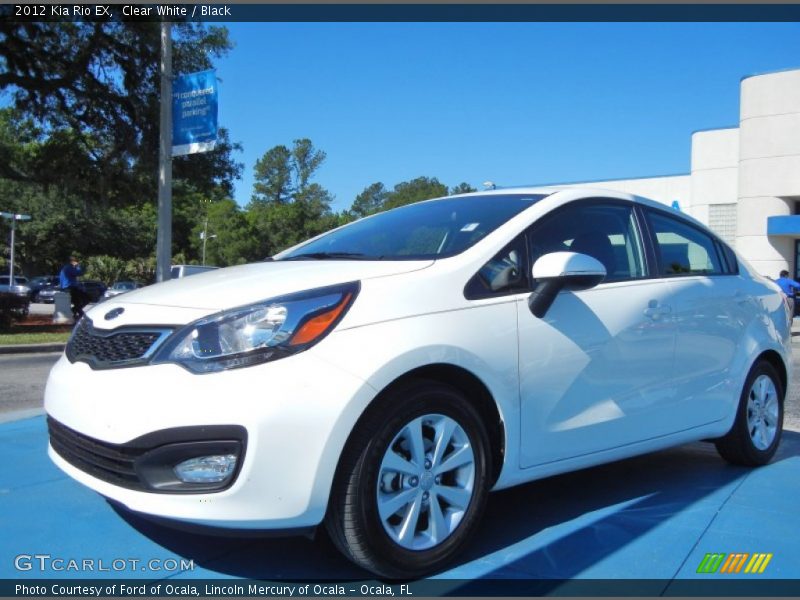 Clear White / Black 2012 Kia Rio EX