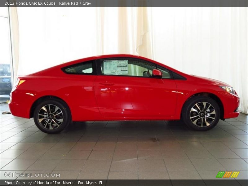 Rallye Red / Gray 2013 Honda Civic EX Coupe