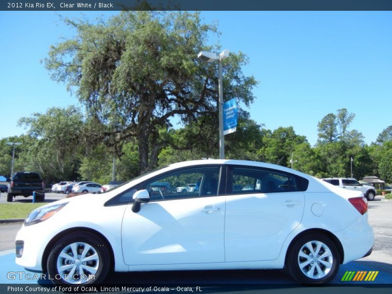 Clear White / Black 2012 Kia Rio EX