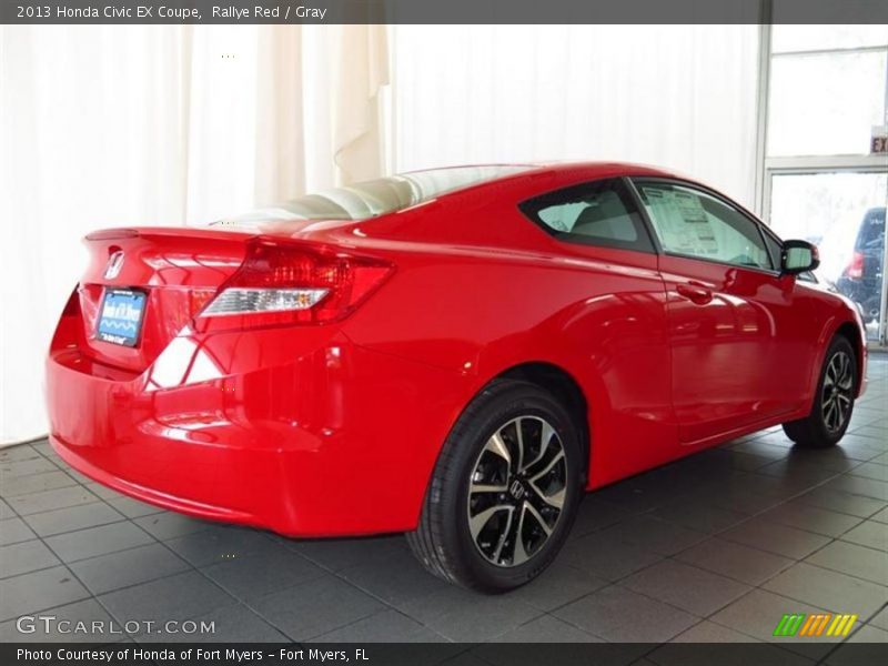 Rallye Red / Gray 2013 Honda Civic EX Coupe