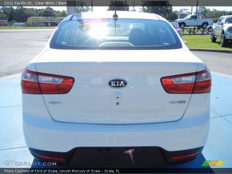 Clear White / Black 2012 Kia Rio EX