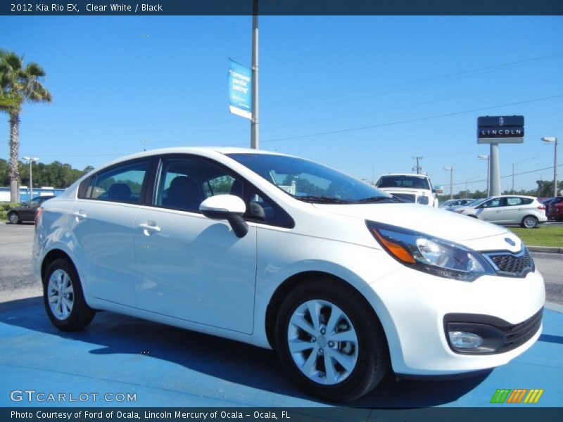 Clear White / Black 2012 Kia Rio EX
