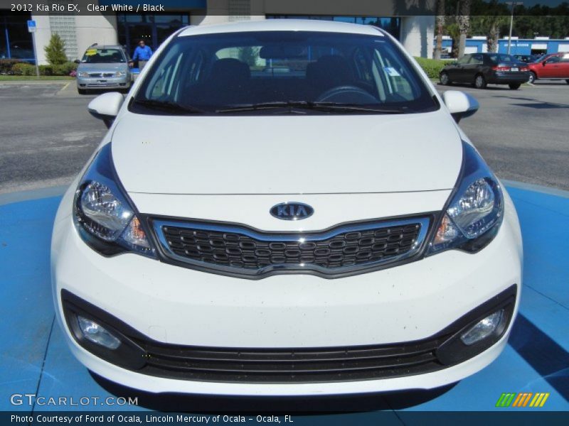 Clear White / Black 2012 Kia Rio EX