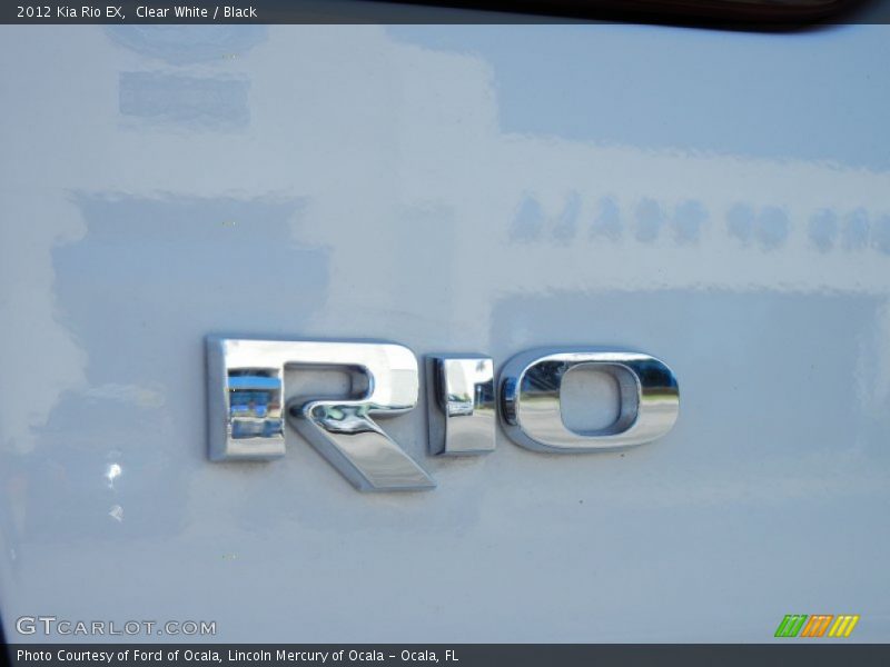 Clear White / Black 2012 Kia Rio EX