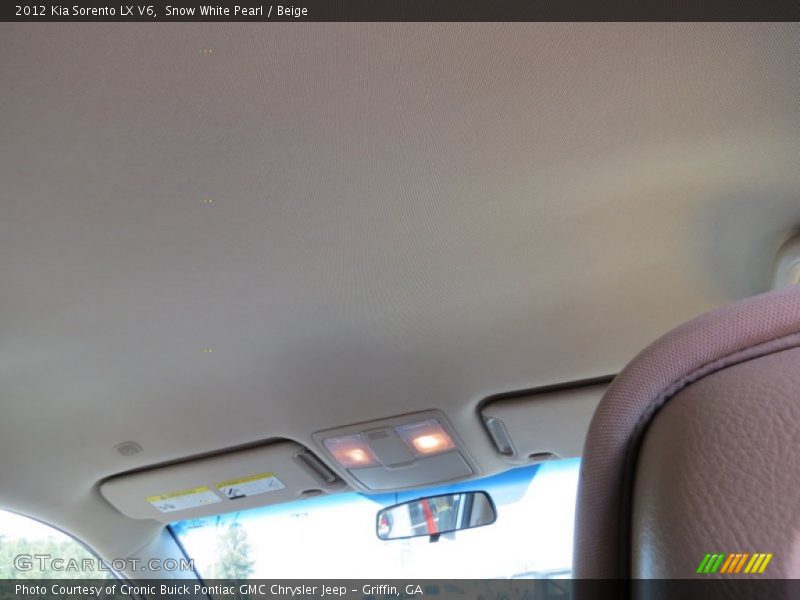 Snow White Pearl / Beige 2012 Kia Sorento LX V6