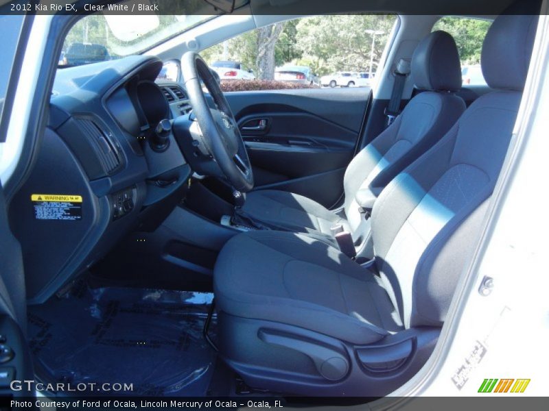 Clear White / Black 2012 Kia Rio EX