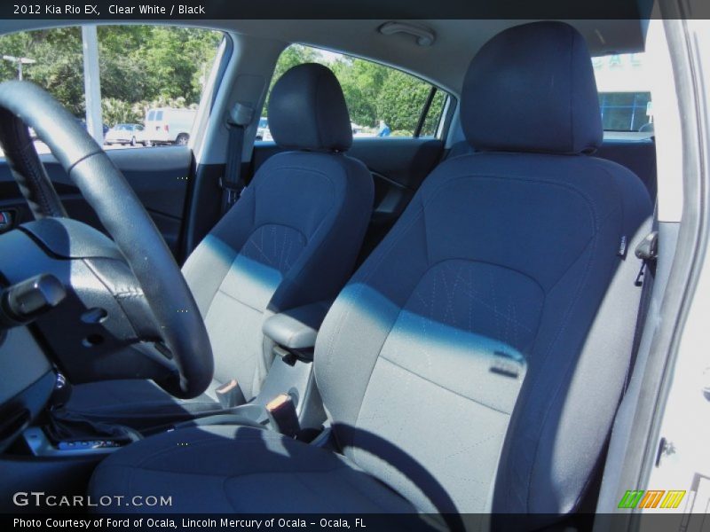 Clear White / Black 2012 Kia Rio EX