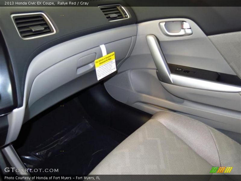 Rallye Red / Gray 2013 Honda Civic EX Coupe