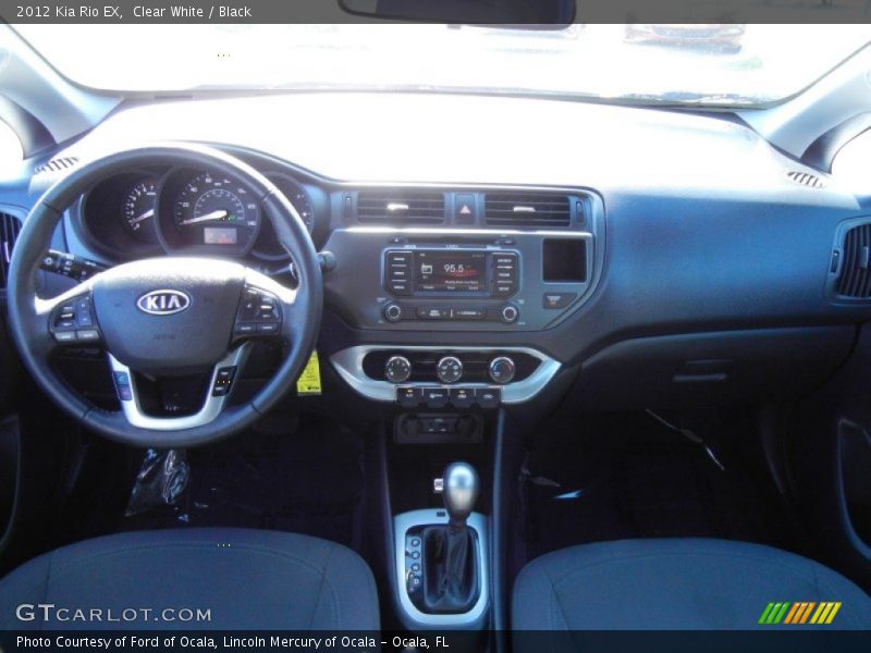 Clear White / Black 2012 Kia Rio EX