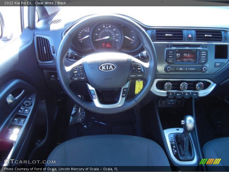 Clear White / Black 2012 Kia Rio EX