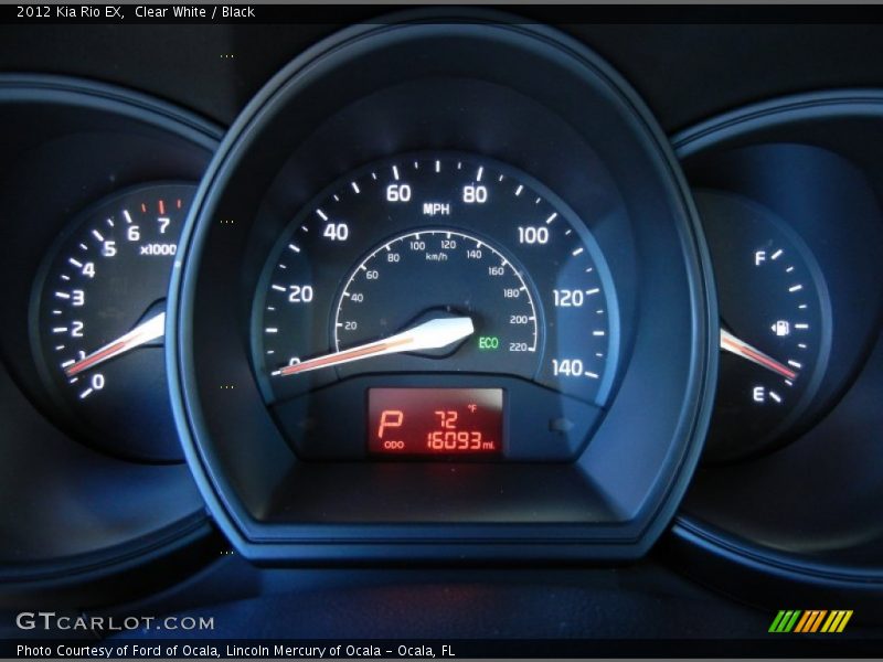 Clear White / Black 2012 Kia Rio EX