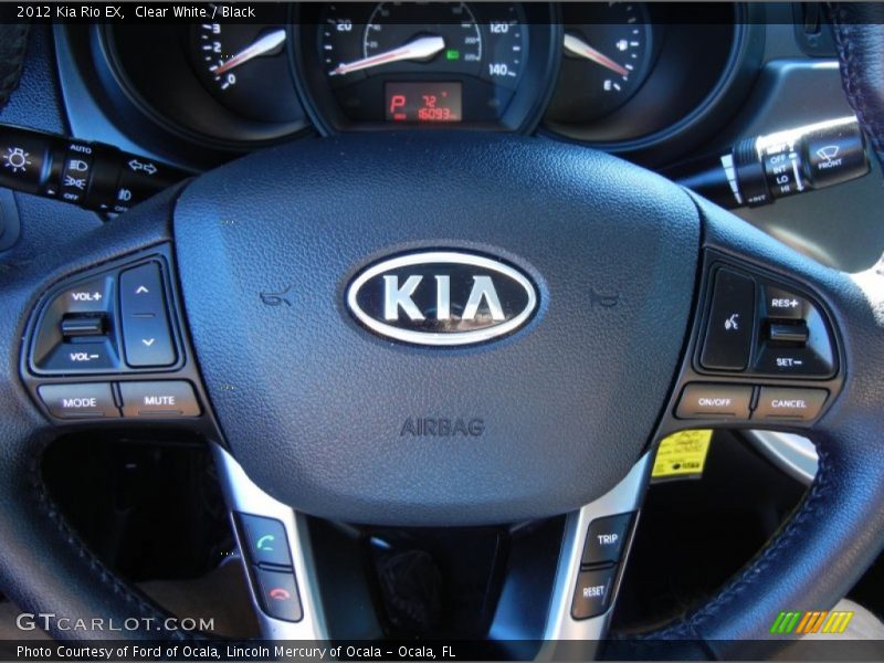 Clear White / Black 2012 Kia Rio EX