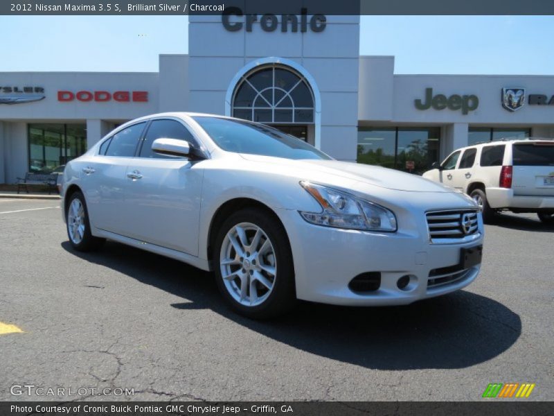 Brilliant Silver / Charcoal 2012 Nissan Maxima 3.5 S