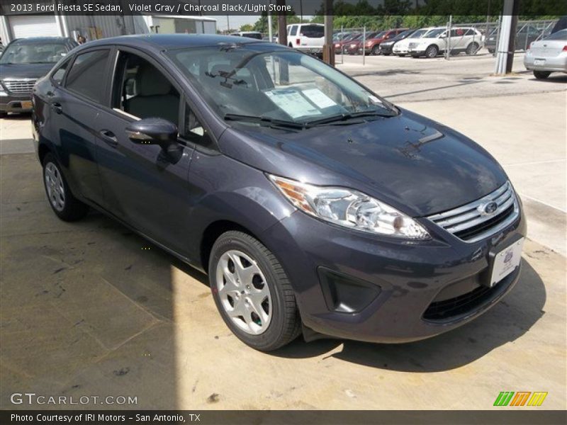 Violet Gray / Charcoal Black/Light Stone 2013 Ford Fiesta SE Sedan