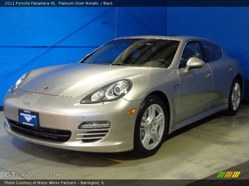 Platinum Silver Metallic / Black 2011 Porsche Panamera 4S