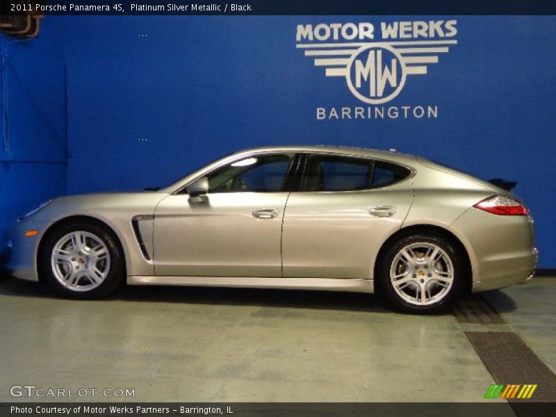 Platinum Silver Metallic / Black 2011 Porsche Panamera 4S