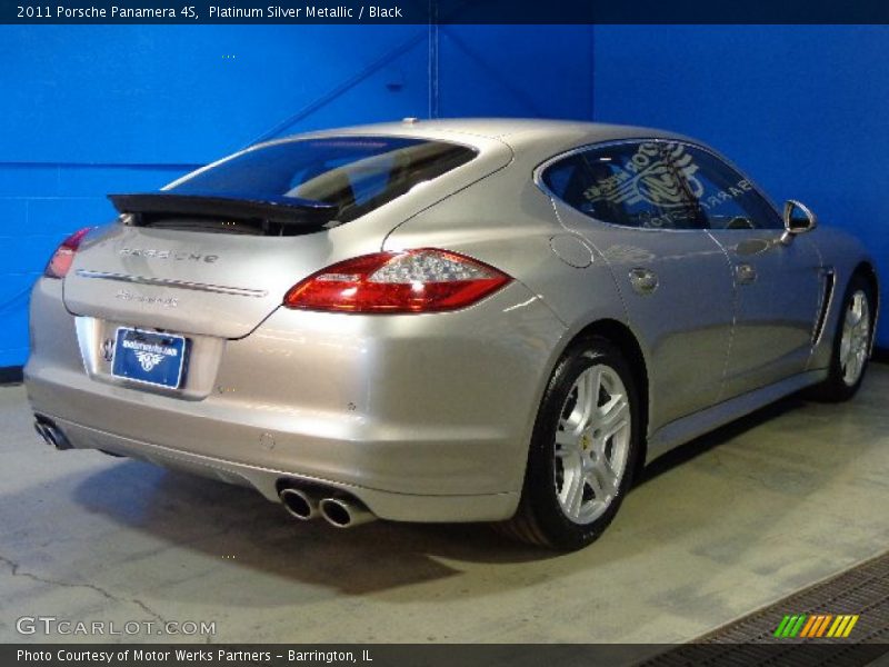 Platinum Silver Metallic / Black 2011 Porsche Panamera 4S