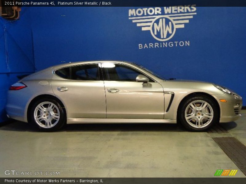 Platinum Silver Metallic / Black 2011 Porsche Panamera 4S