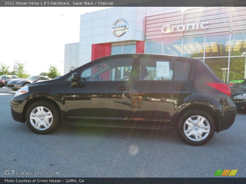 Super Black / Charcoal 2012 Nissan Versa 1.8 S Hatchback