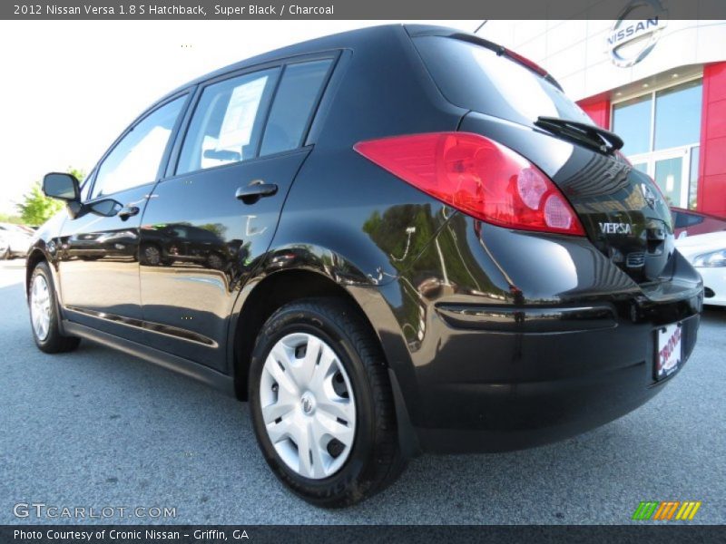 Super Black / Charcoal 2012 Nissan Versa 1.8 S Hatchback
