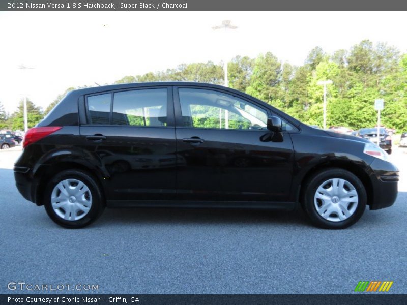 Super Black / Charcoal 2012 Nissan Versa 1.8 S Hatchback