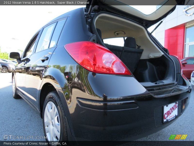 Super Black / Charcoal 2012 Nissan Versa 1.8 S Hatchback