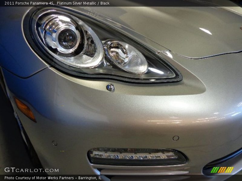 Platinum Silver Metallic / Black 2011 Porsche Panamera 4S
