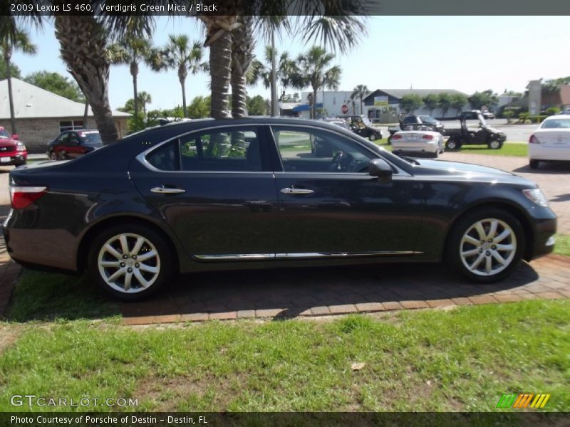 Verdigris Green Mica / Black 2009 Lexus LS 460