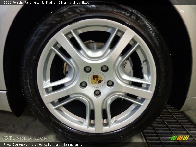 Platinum Silver Metallic / Black 2011 Porsche Panamera 4S