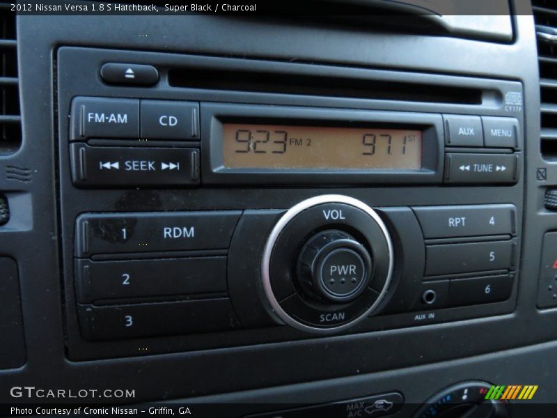 Super Black / Charcoal 2012 Nissan Versa 1.8 S Hatchback
