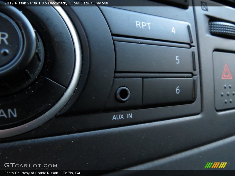 Super Black / Charcoal 2012 Nissan Versa 1.8 S Hatchback