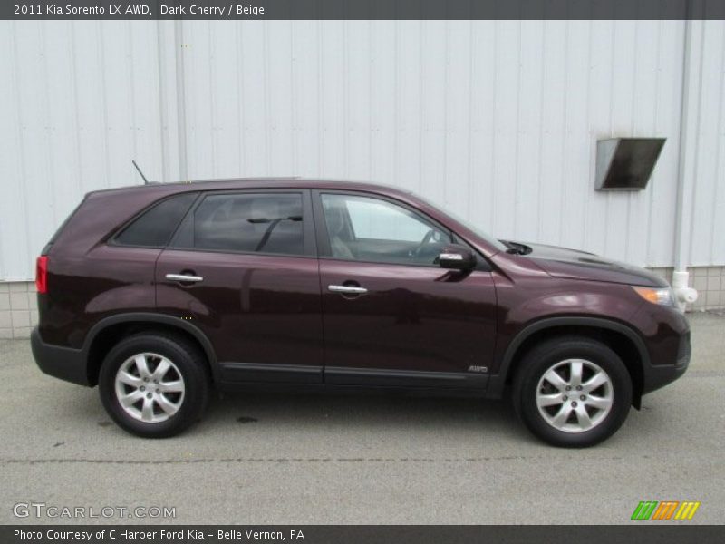 Dark Cherry / Beige 2011 Kia Sorento LX AWD
