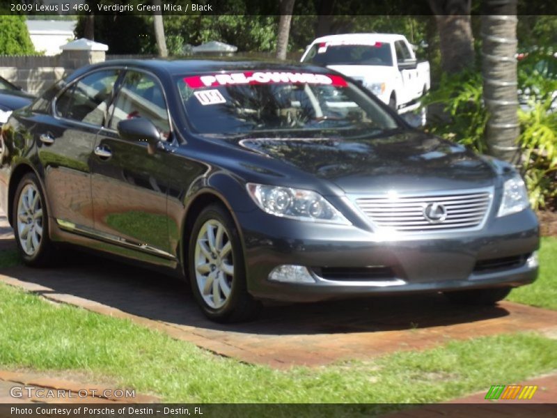 Verdigris Green Mica / Black 2009 Lexus LS 460