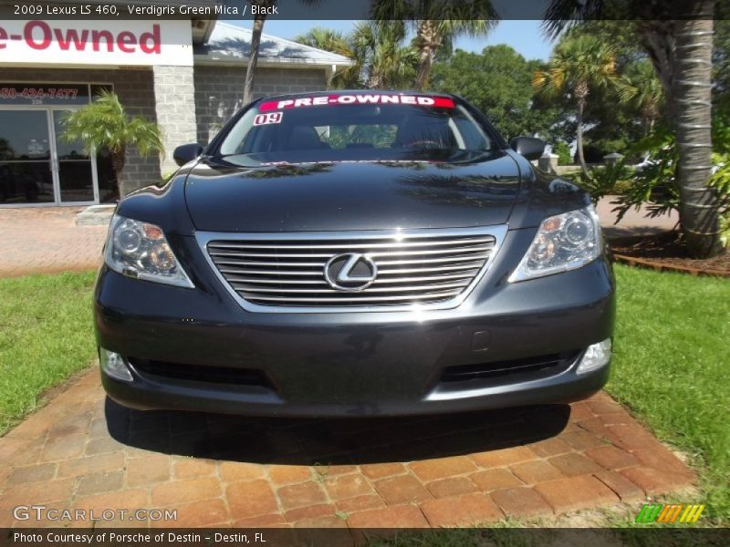 Verdigris Green Mica / Black 2009 Lexus LS 460