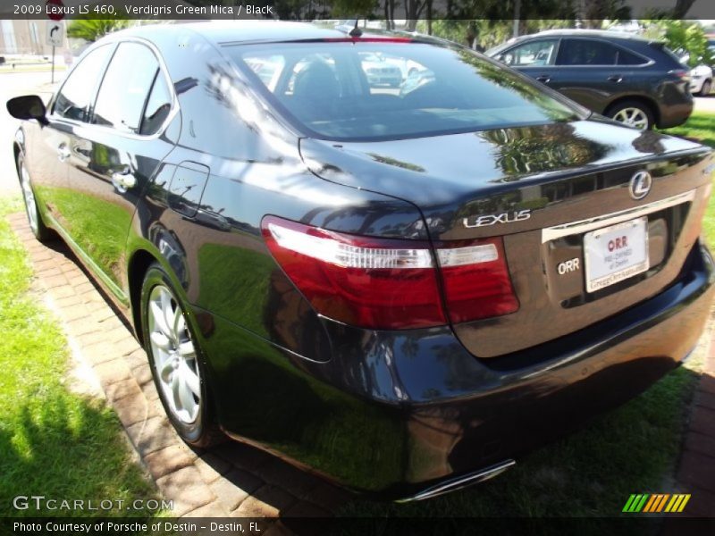 Verdigris Green Mica / Black 2009 Lexus LS 460