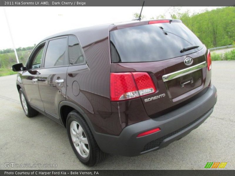 Dark Cherry / Beige 2011 Kia Sorento LX AWD