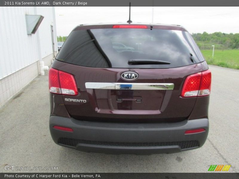 Dark Cherry / Beige 2011 Kia Sorento LX AWD