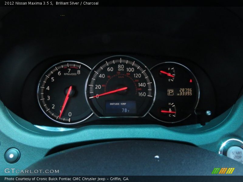 Brilliant Silver / Charcoal 2012 Nissan Maxima 3.5 S