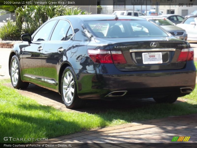 Verdigris Green Mica / Black 2009 Lexus LS 460