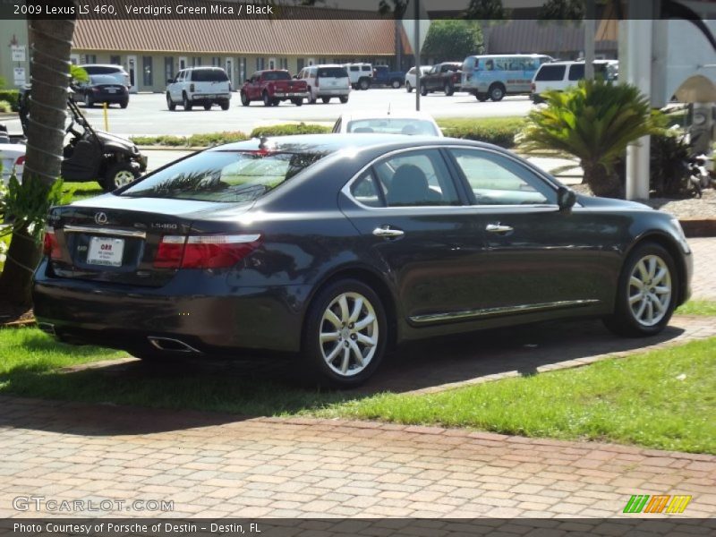 Verdigris Green Mica / Black 2009 Lexus LS 460