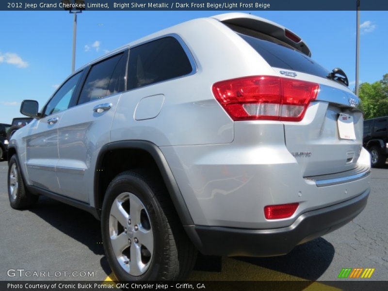 Bright Silver Metallic / Dark Frost Beige/Light Frost Beige 2012 Jeep Grand Cherokee Limited