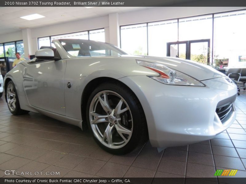 Brilliant Silver / Wine Leather 2010 Nissan 370Z Touring Roadster