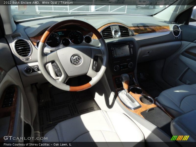 White Opal / Titanium 2012 Buick Enclave AWD
